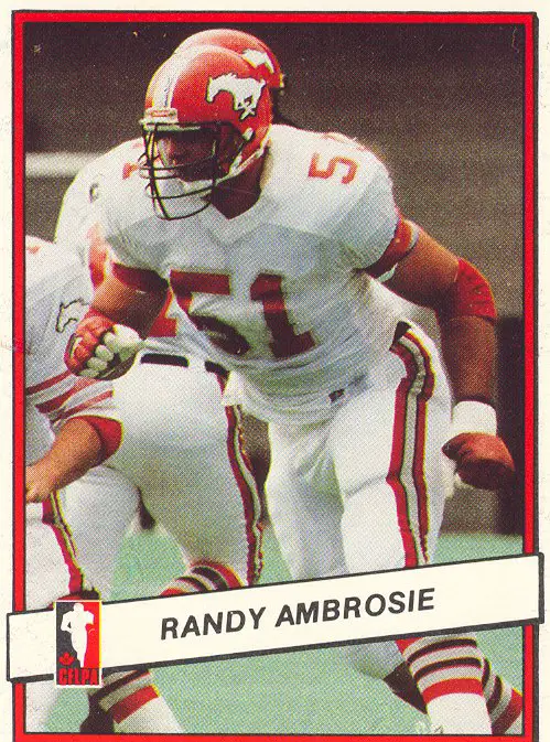 CFL Commissioner Randy Ambrosie as a Calgary Stampeder